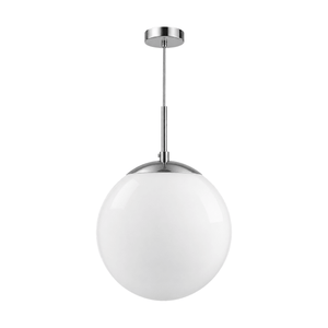 Opal Chrome Pendant Light - 400mm on a white background