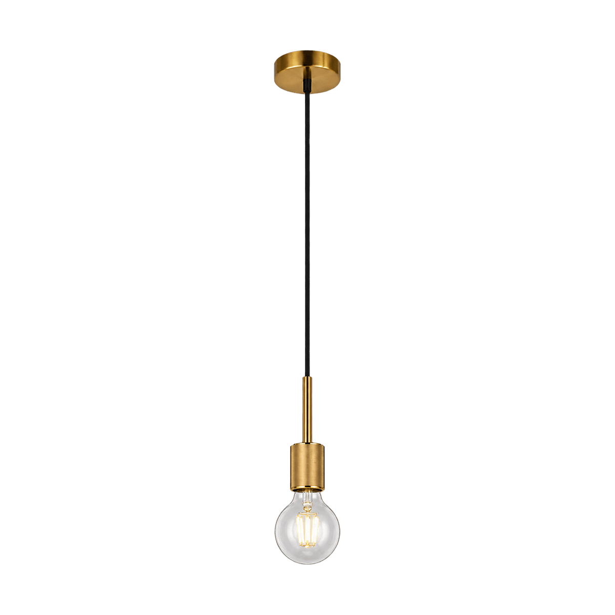 Gold Pendant Light on a transparent background