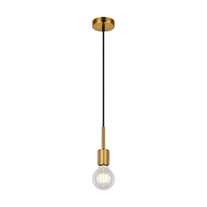 Gold Pendant Light on a white background