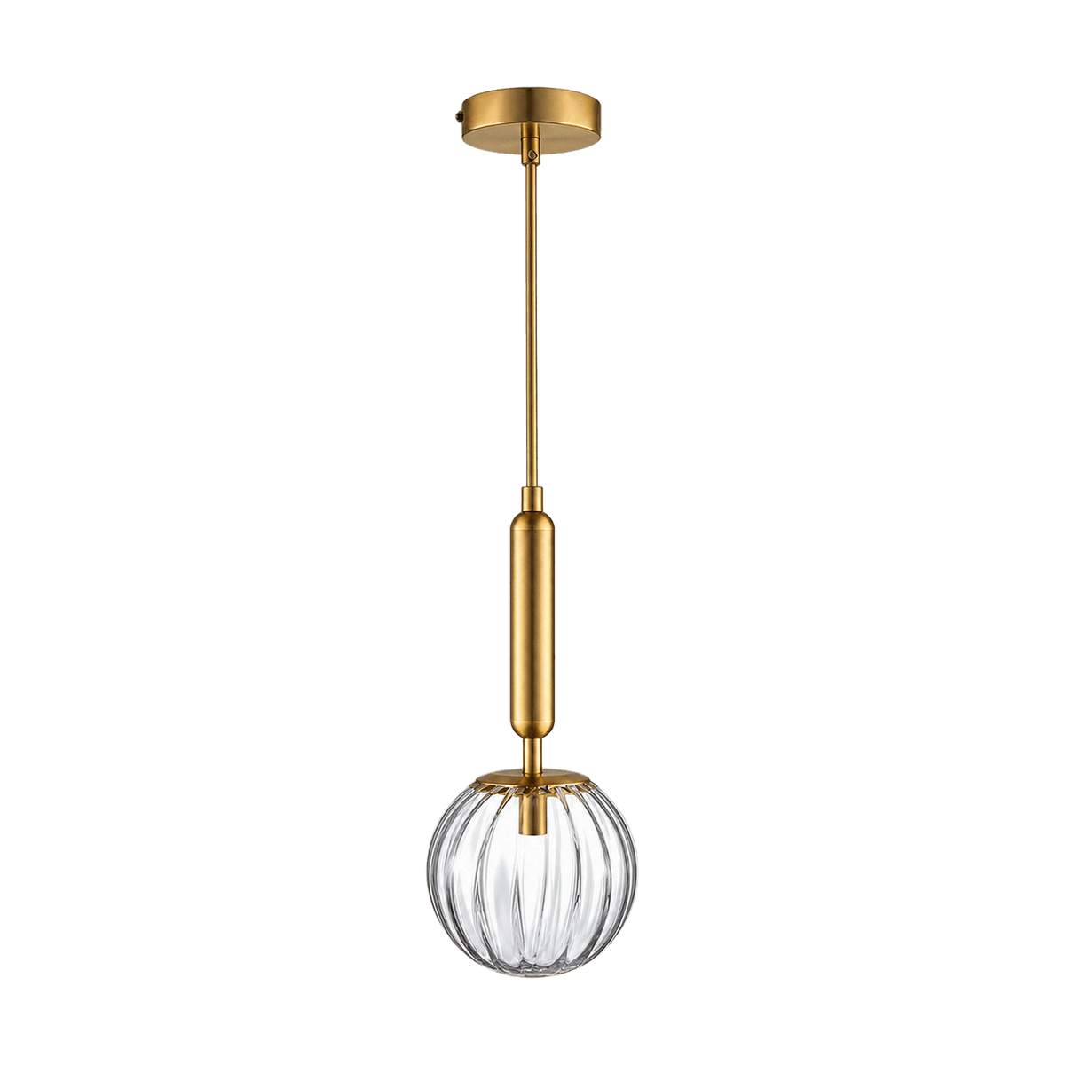 Fizz Pop Antique Brass Pendant Light on a transparent background