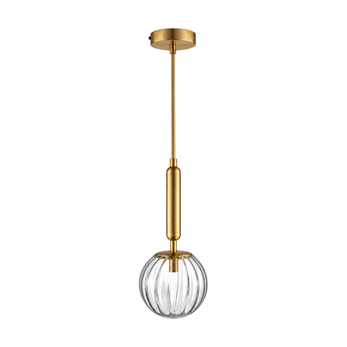 Fizz Pop Antique Brass Pendant Light on a white background