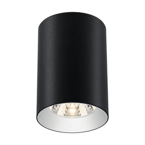 Portico Slim Black LED Outdoor Ceiling Light Warm White on a white background