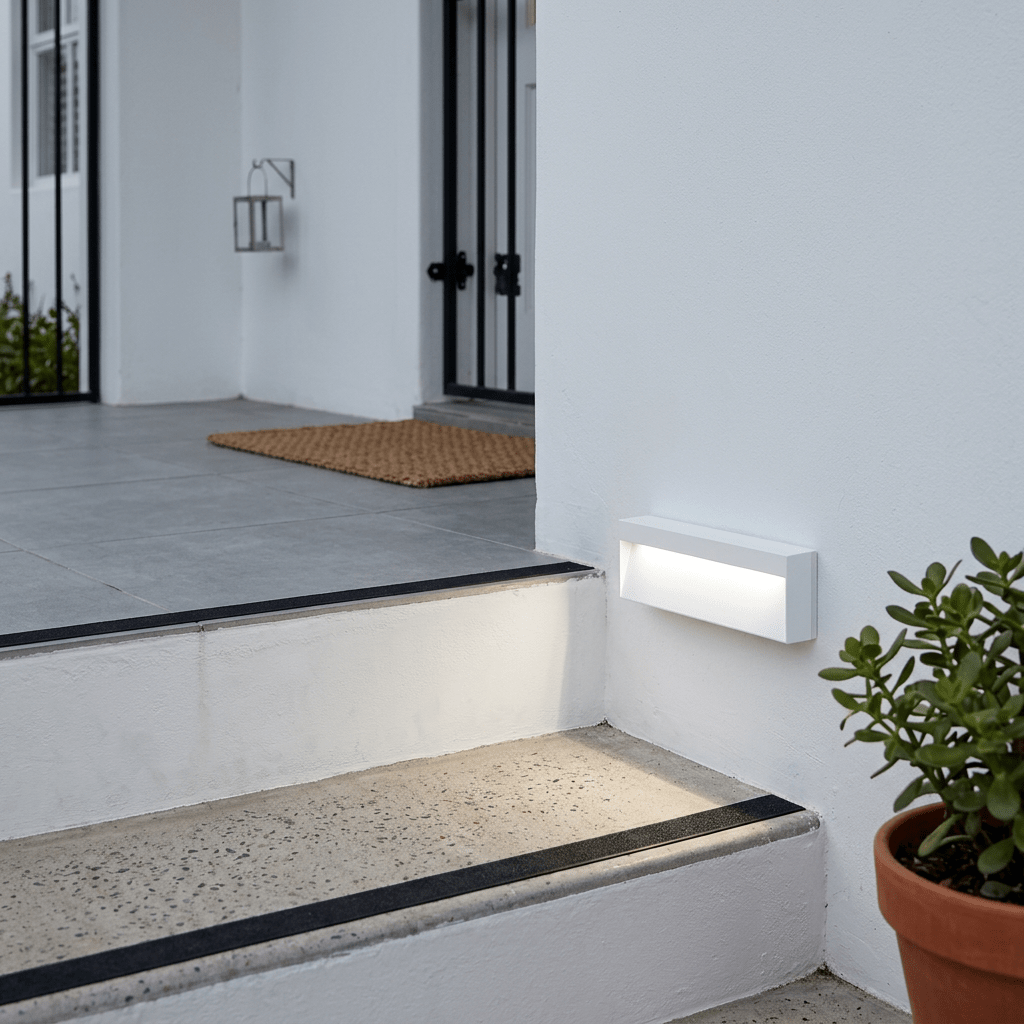 Tread White LED Footlight - IP65 Rectangular