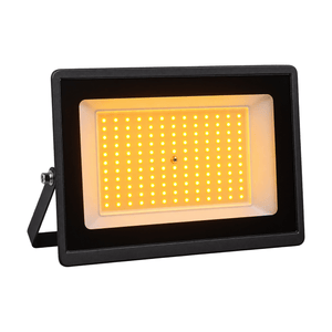Amber Insect-Repelling 100W LED Floodlight on a white background