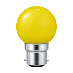 1W Golf Ball LED Bulb (B22) - Yellow on a transparent background