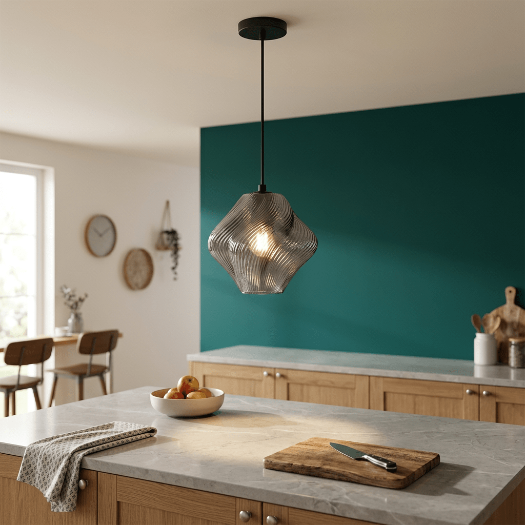 Small Smoke Gelato Glass Pendant Light