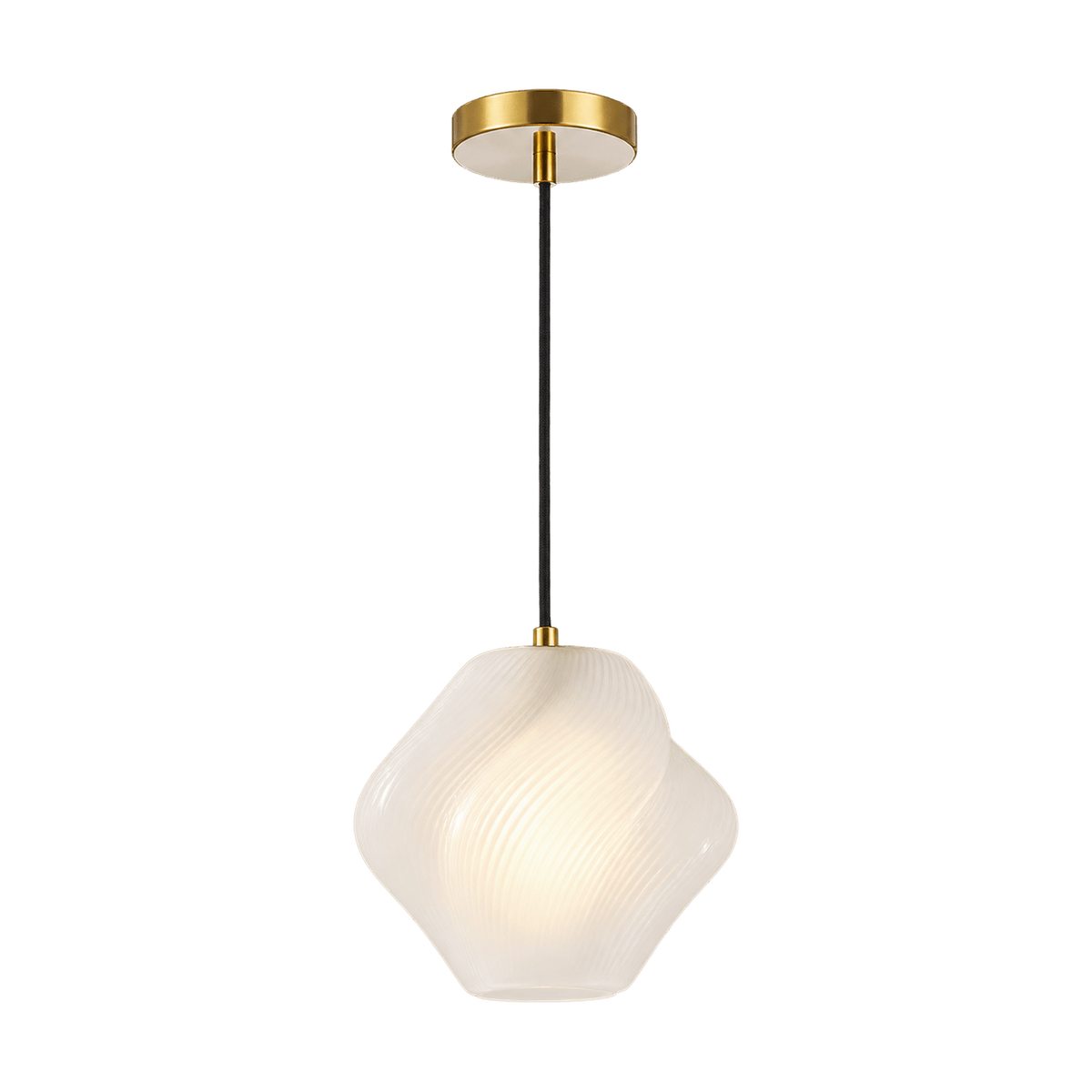Small Ice Gelato Glass Pendant Light on a transparent background