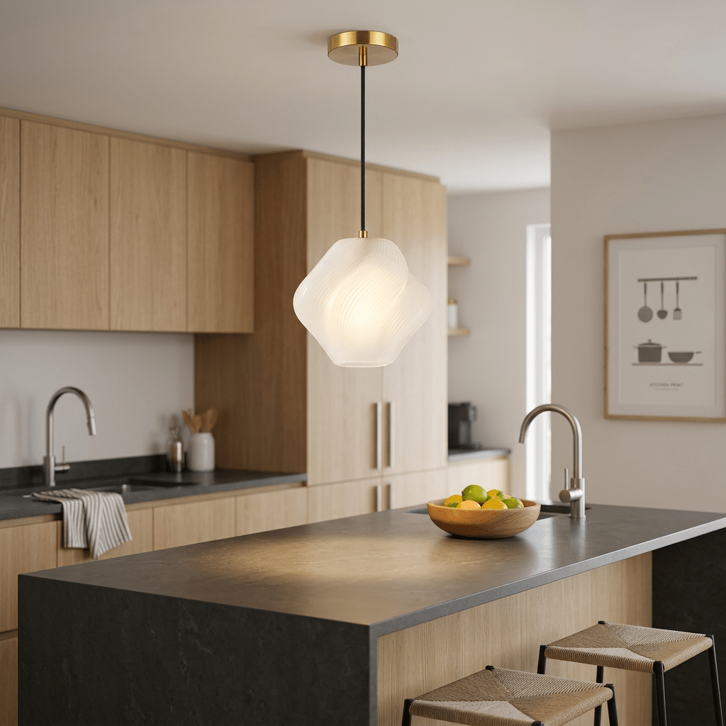 Small Ice Gelato Glass Pendant Light
