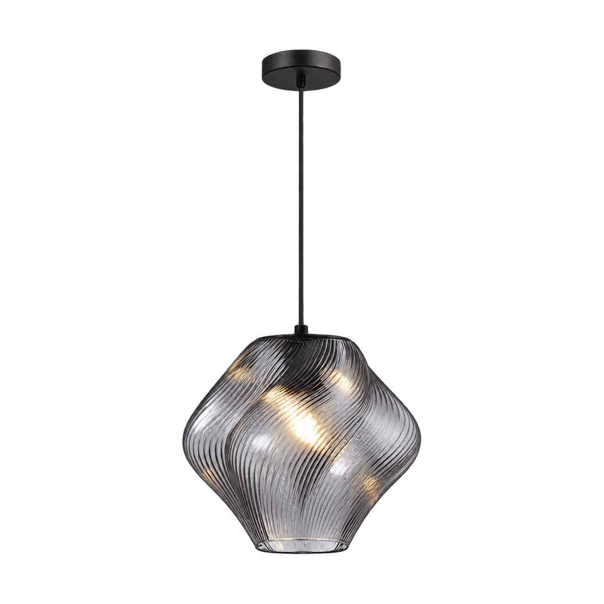 Medium Gelato Smoke Glass Pendant Light on a transparent background