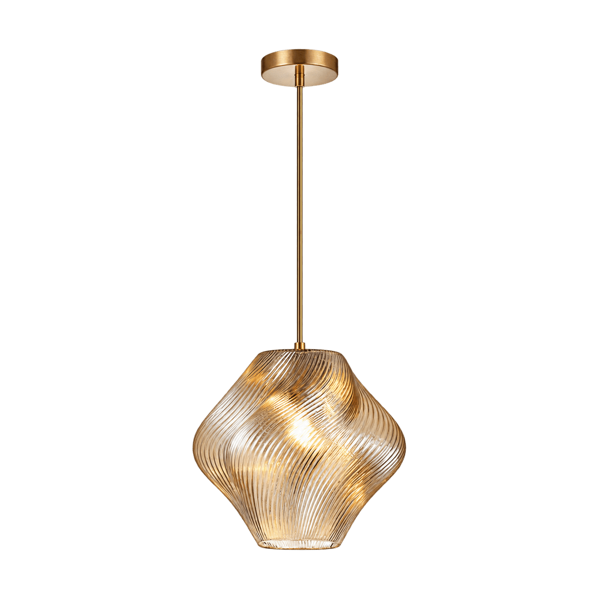 Medium Amber Gelato Pendant Light on a transparent background