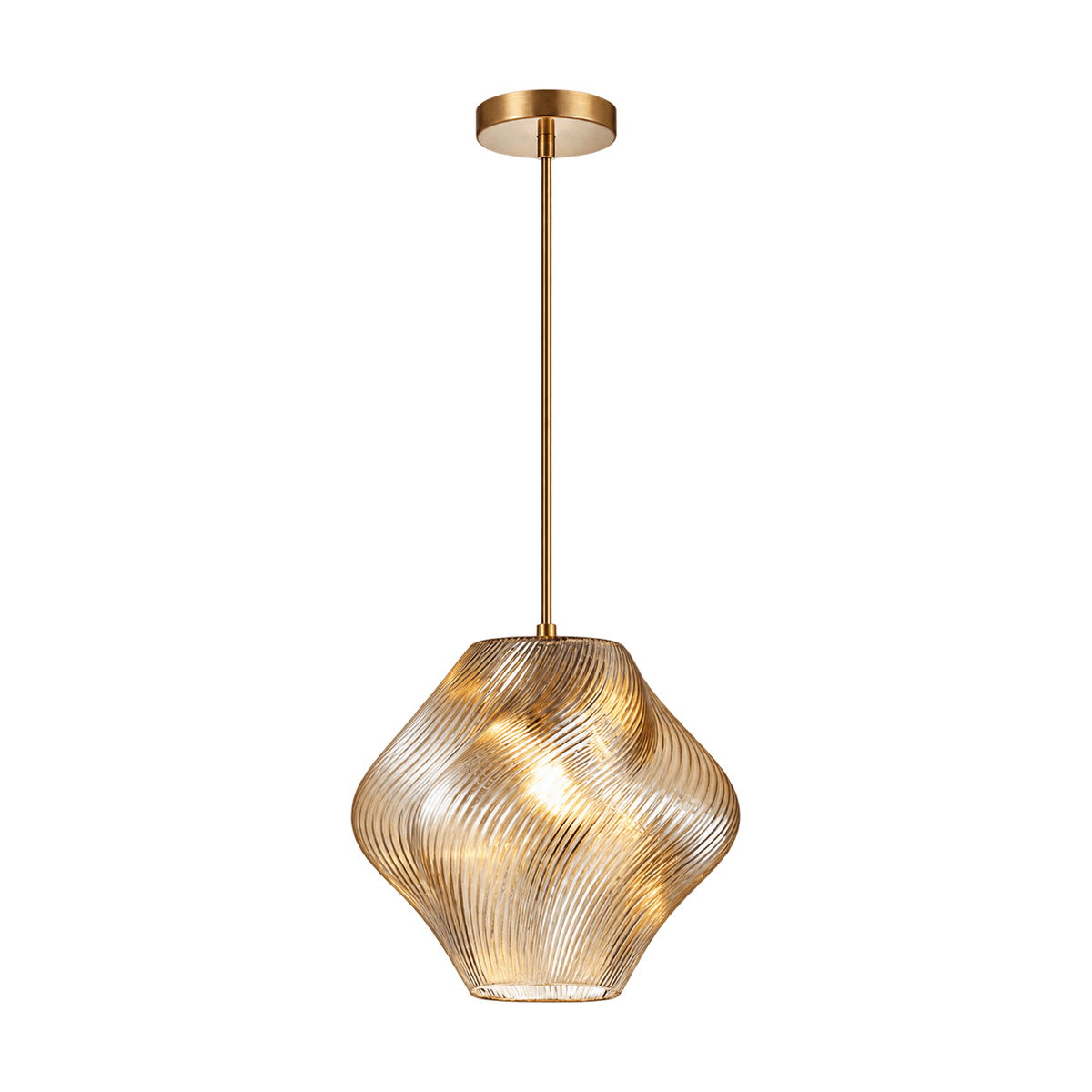 Medium Amber Gelato Pendant Light on a white background