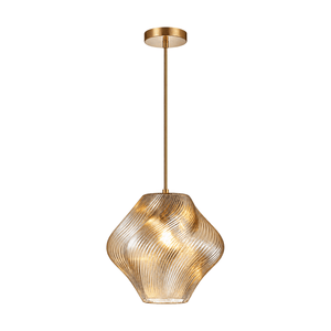 Medium Amber Gelato Pendant Light on a white background