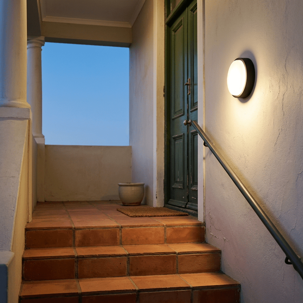 Flo Matt Black LED Exterior Bulkhead