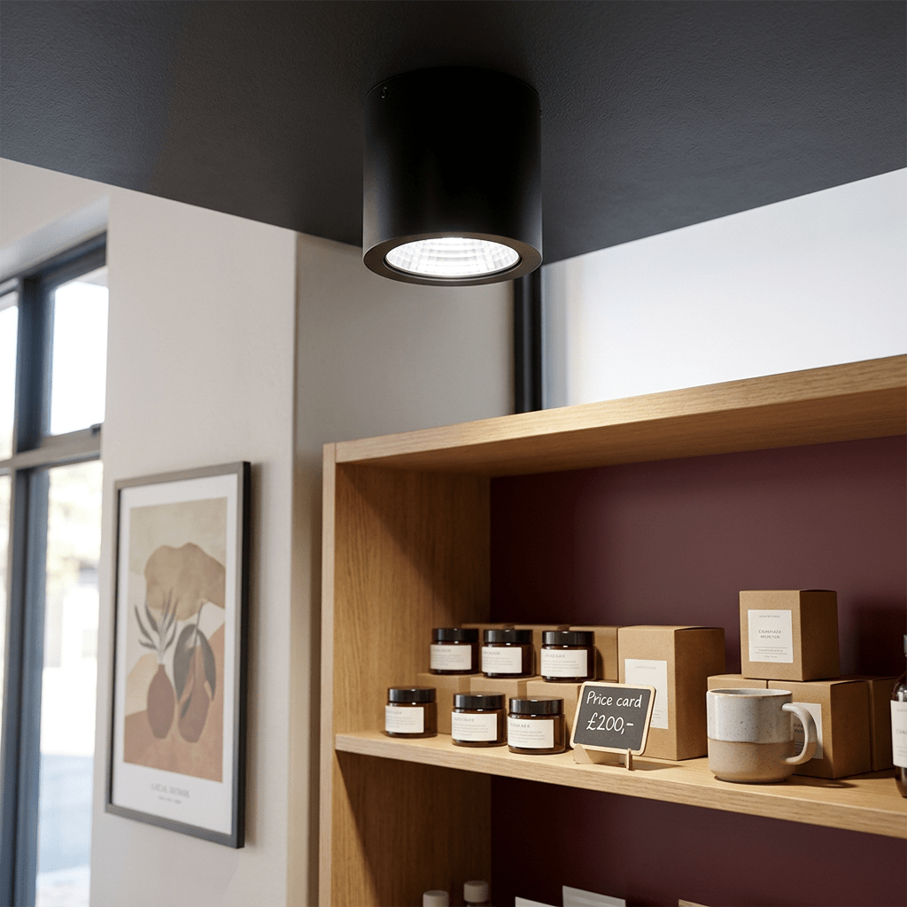 Portico Black LED Surface Mount Downlight - Dimmable & IP54
