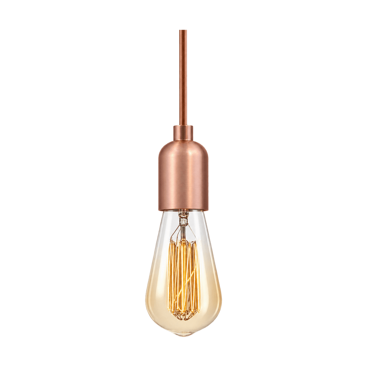 Dito Matt Copper Pendant Light on a transparent background