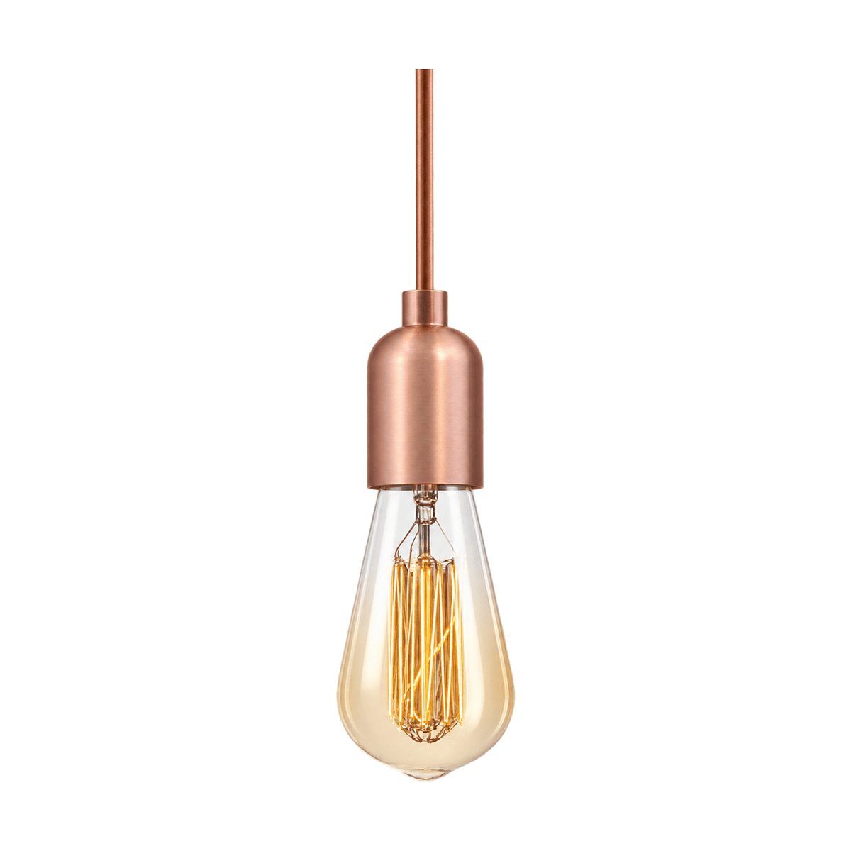 Dito Matt Copper Pendant Light on a white background