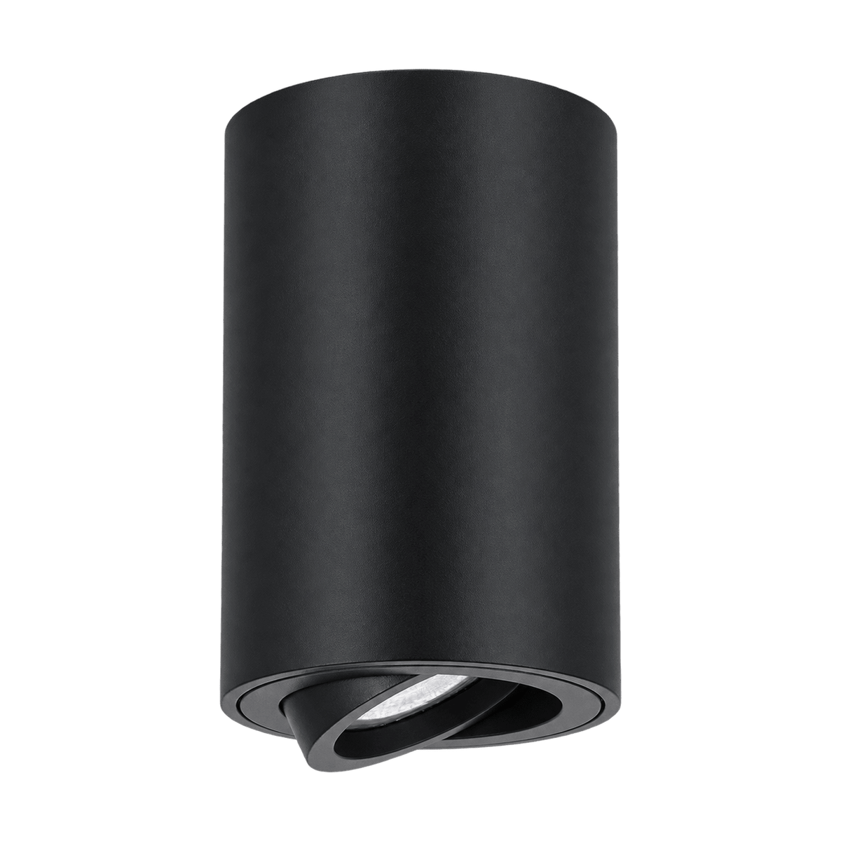 Matt Black Surface Mount Downlight - Adjustable Directional Lighting