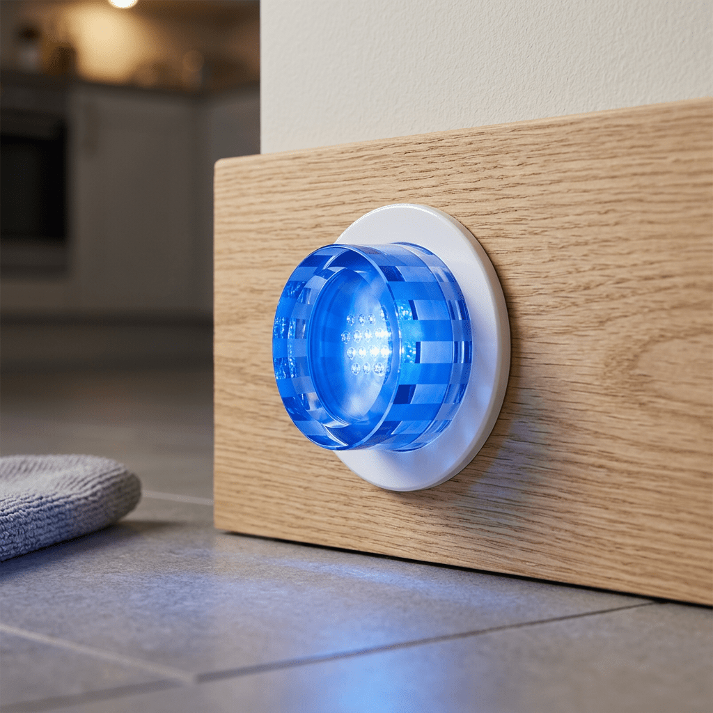 Round Blue LED Light - Semi Recessed IP54