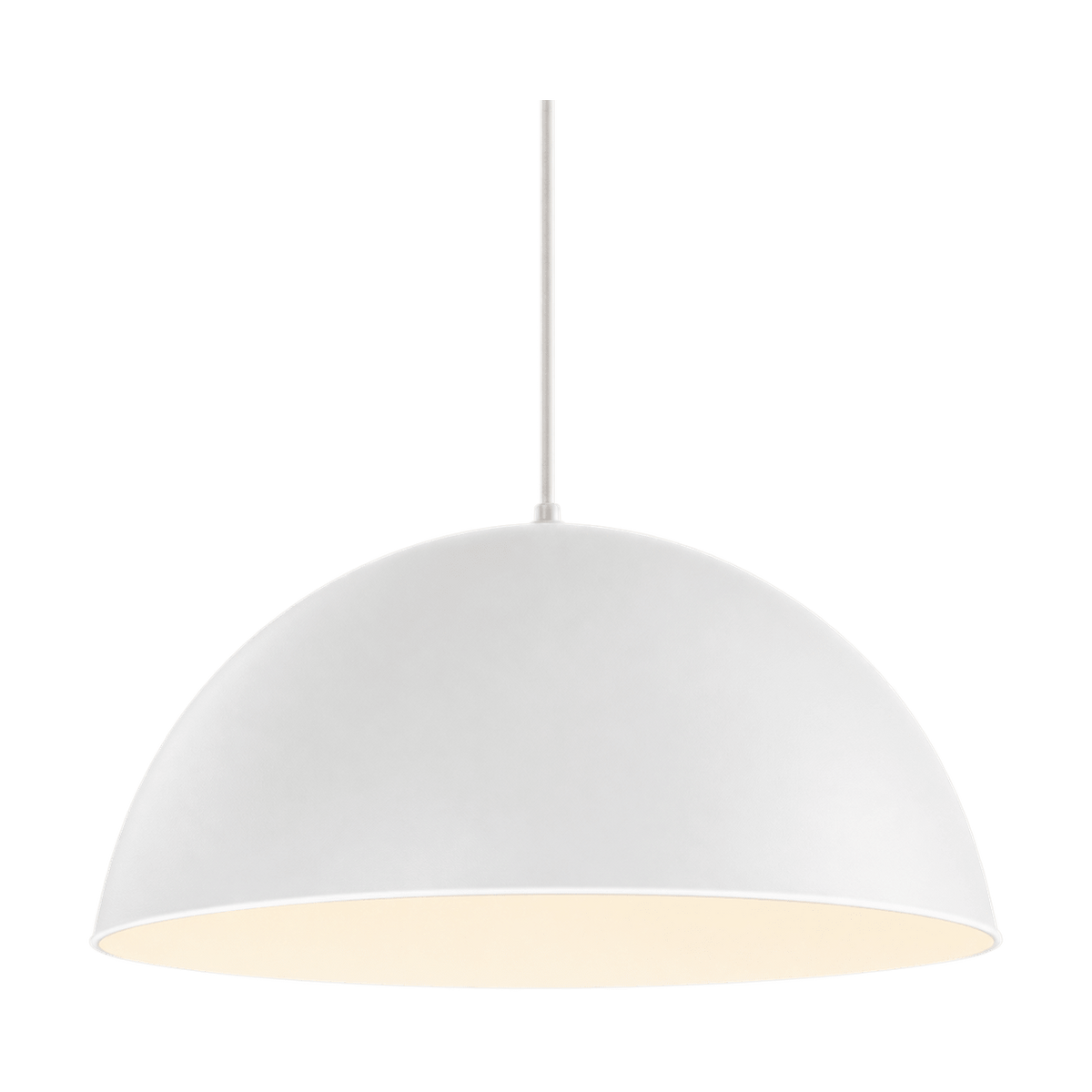 Cupola Sand White Pendant Light - Aluminium on a transparent background