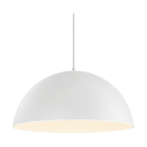 Cupola Sand White Pendant Light - Aluminium on a transparent background