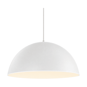 Cupola Sand White Pendant Light - Aluminium on a white background