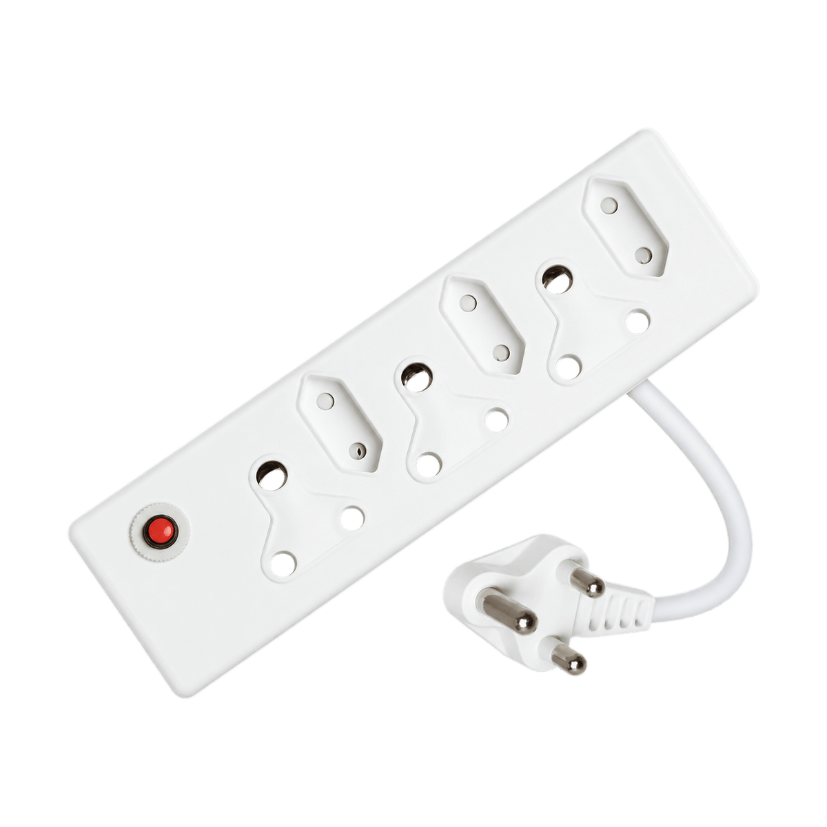 White Multi Plug 420mm South African & Euro Pin Sockets
