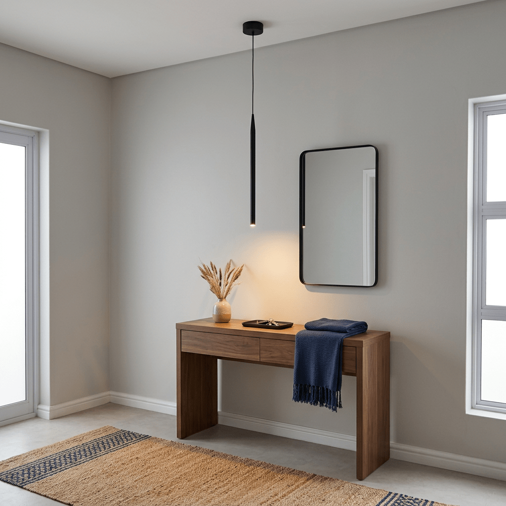 Black Baton Pendant Light