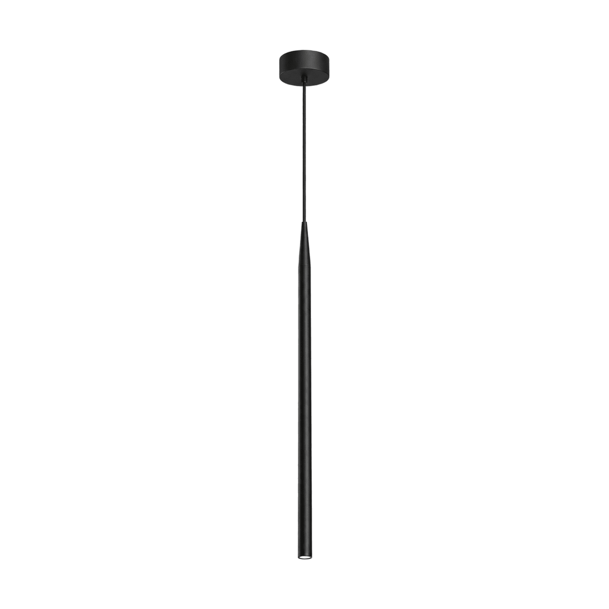 Black Baton Pendant Light on a white background