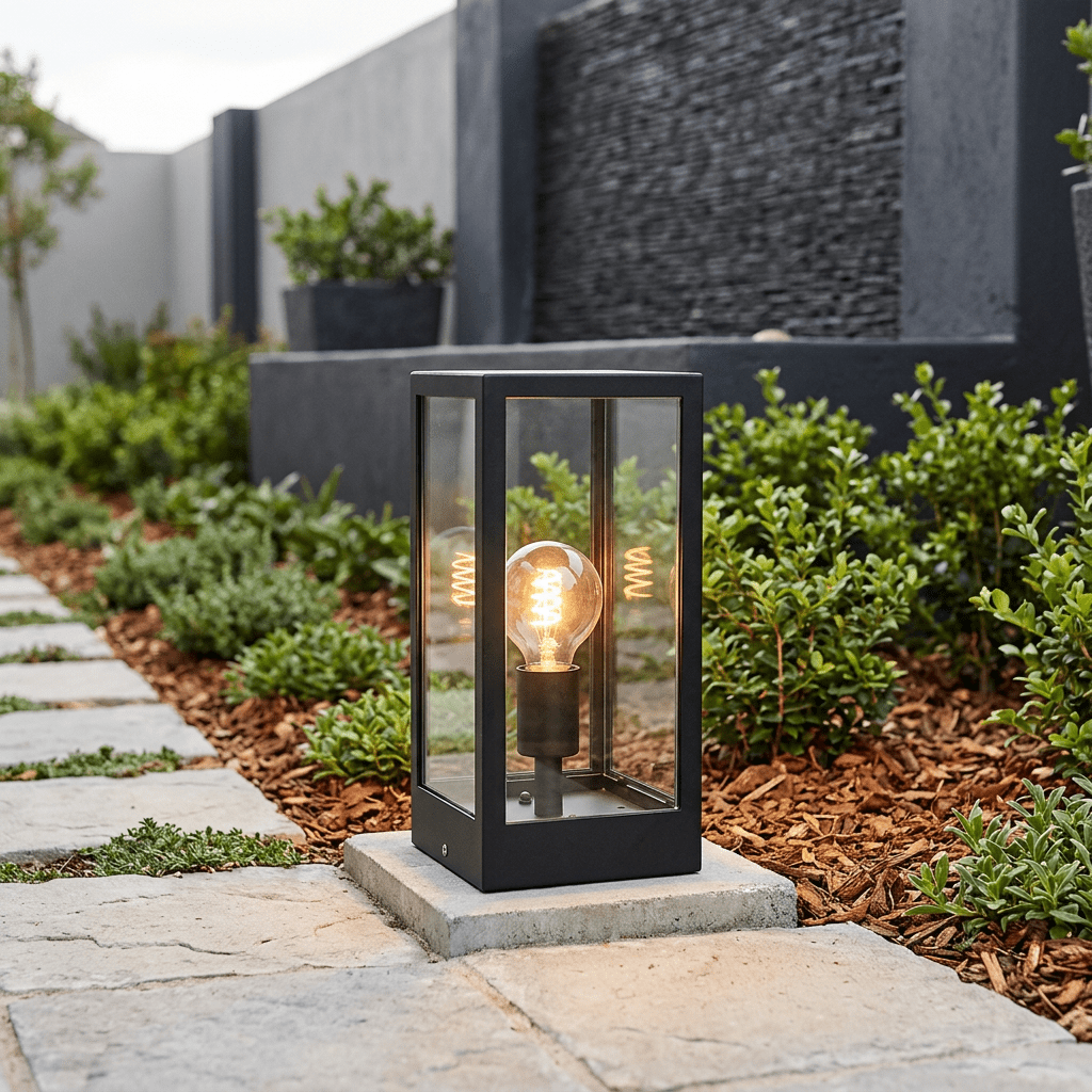 Chic Bollard Matt Black Outdoor Light IP44