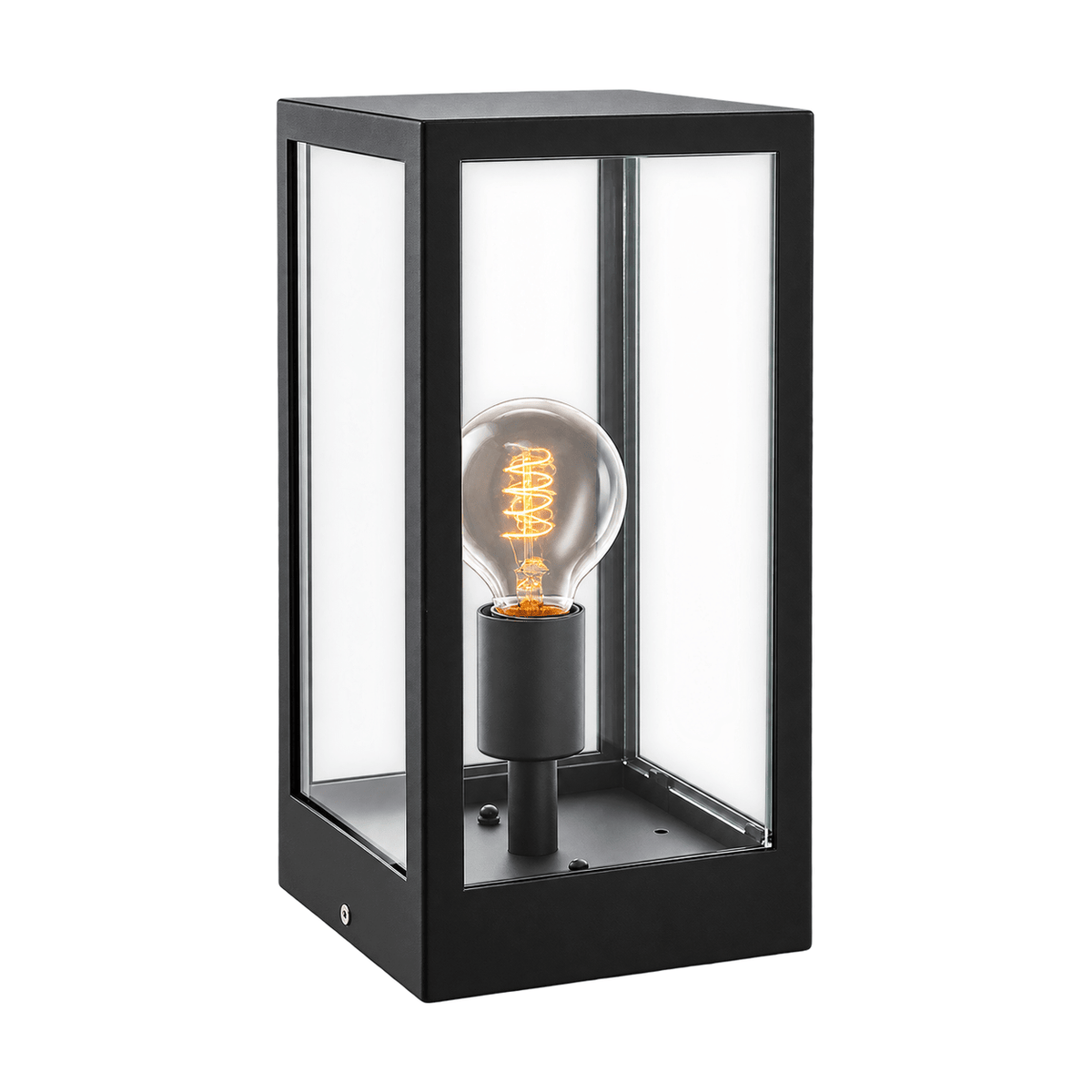 Chic Bollard Matt Black Outdoor Light IP44 - white background