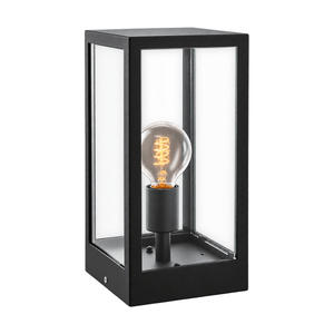 Chic Bollard Matt Black Outdoor Light IP44 - white background