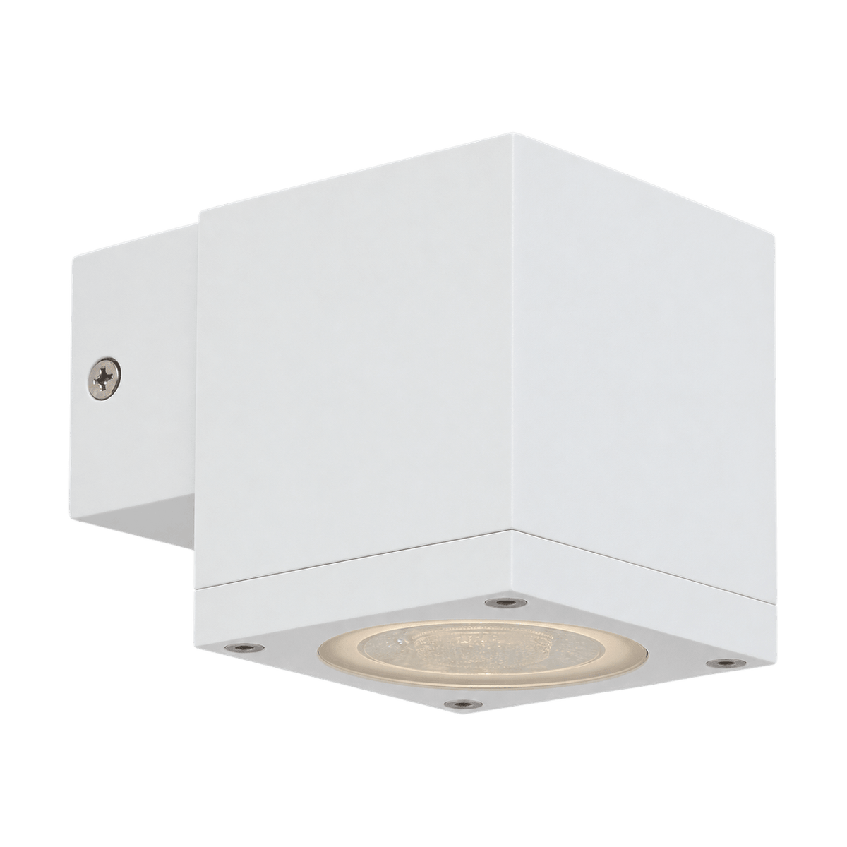 Kube White Outdoor Wall Light