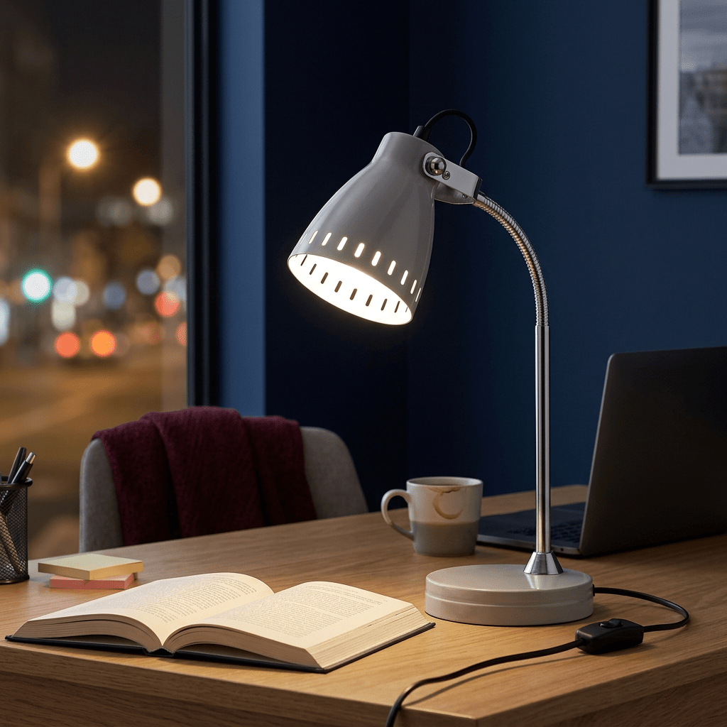 Grey Flexi Desk Lamp