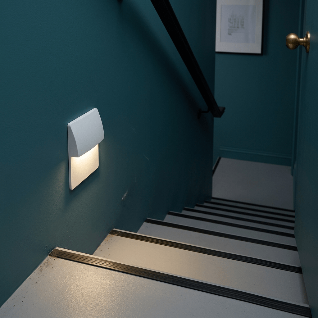 Luna Square White LED Foot Light