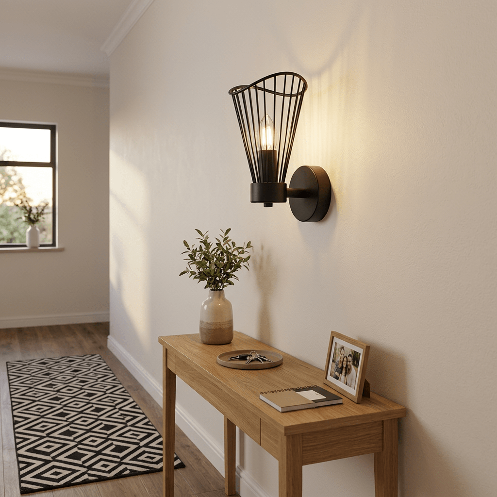 Sensu Black Indoor Wall Light - Single