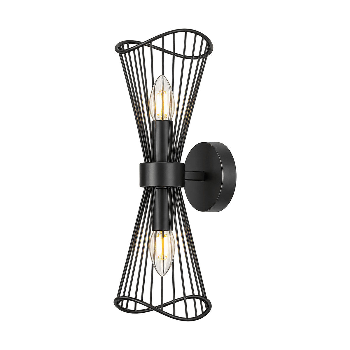 Sensu Black Indoor Wall Light - Double