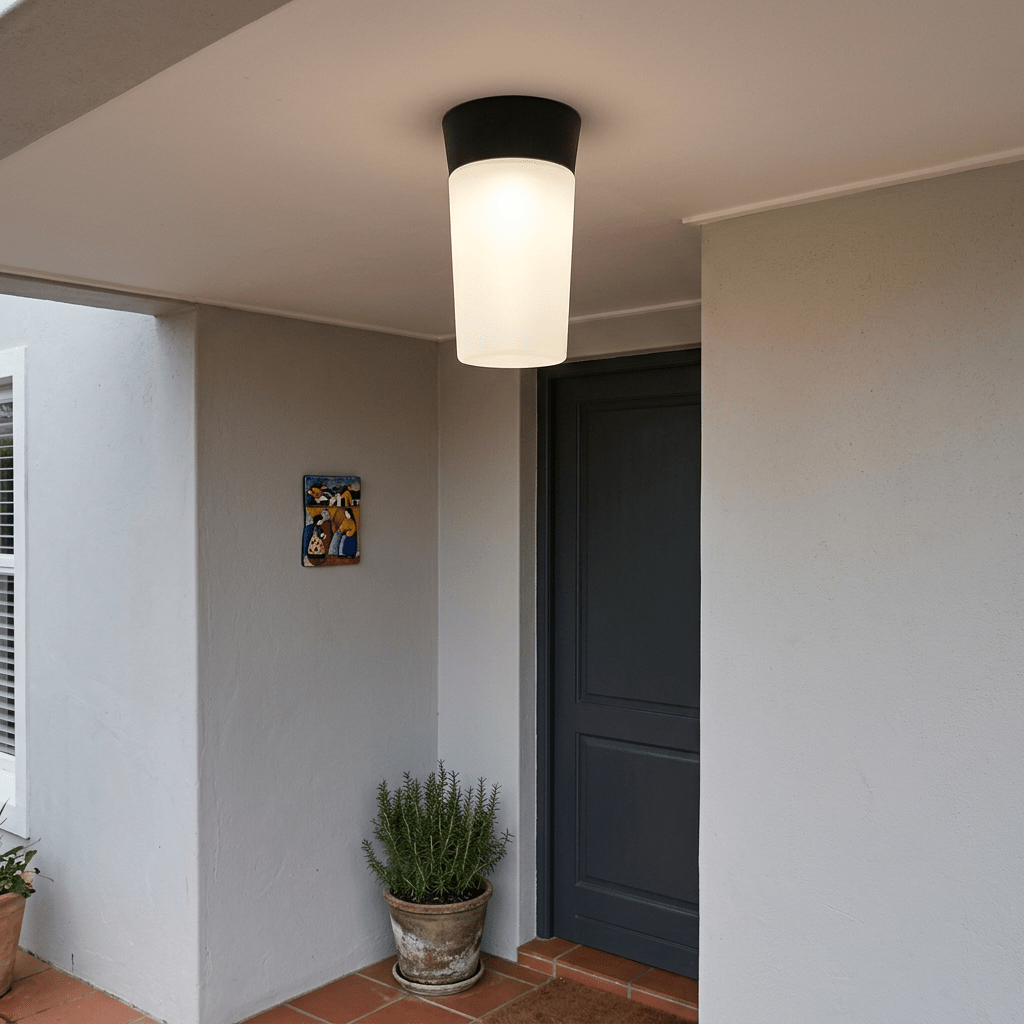 Flame Black Opal Wall Light