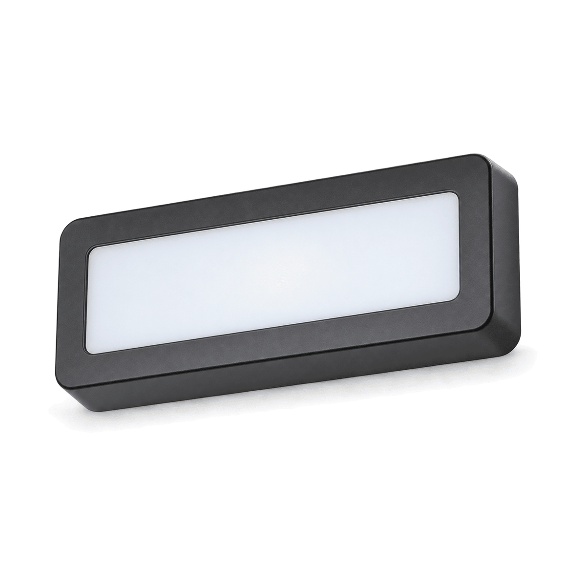 Square Black LED Outdoor Wall Light IP65 - white background