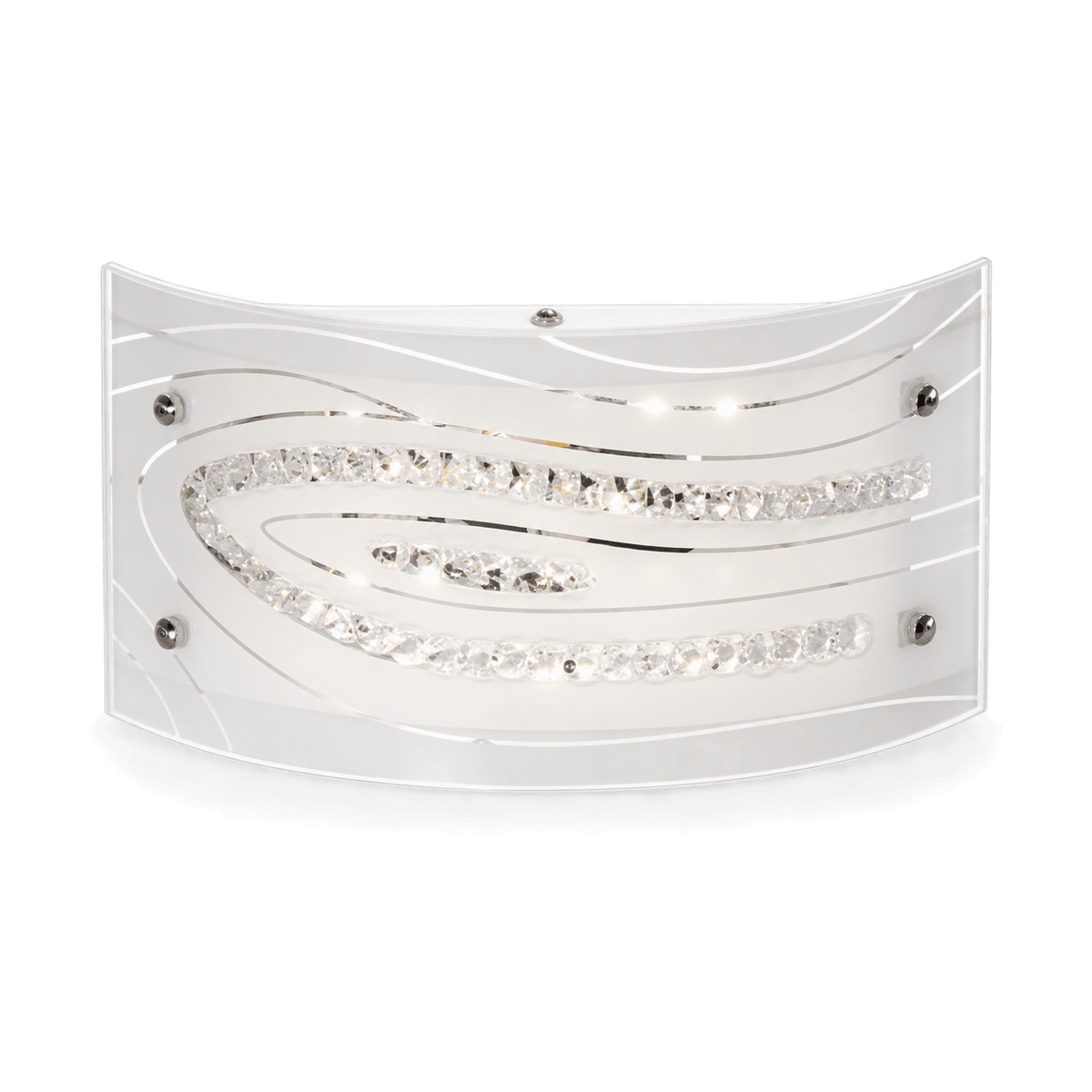White Patterned LED Wall Light - transparent background