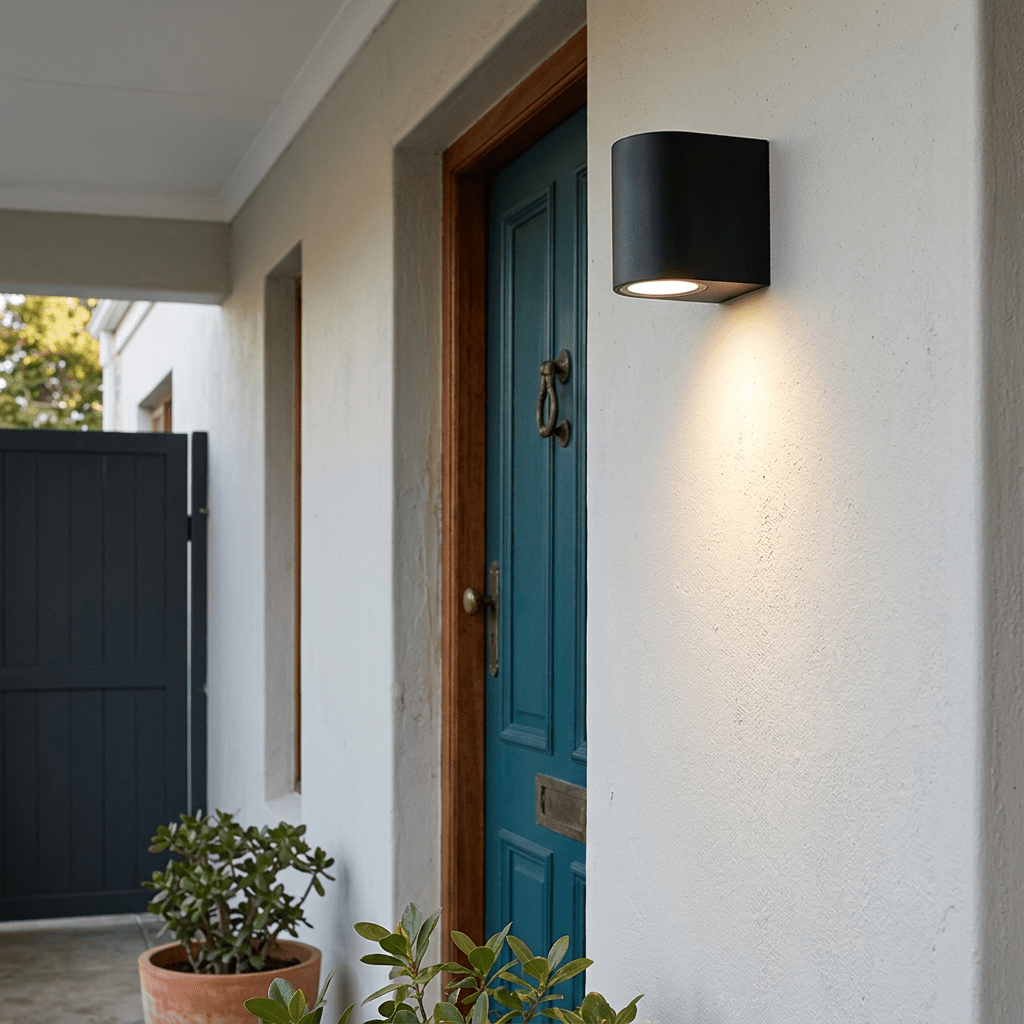 Matt Black LED Outdoor Wall Light IP65