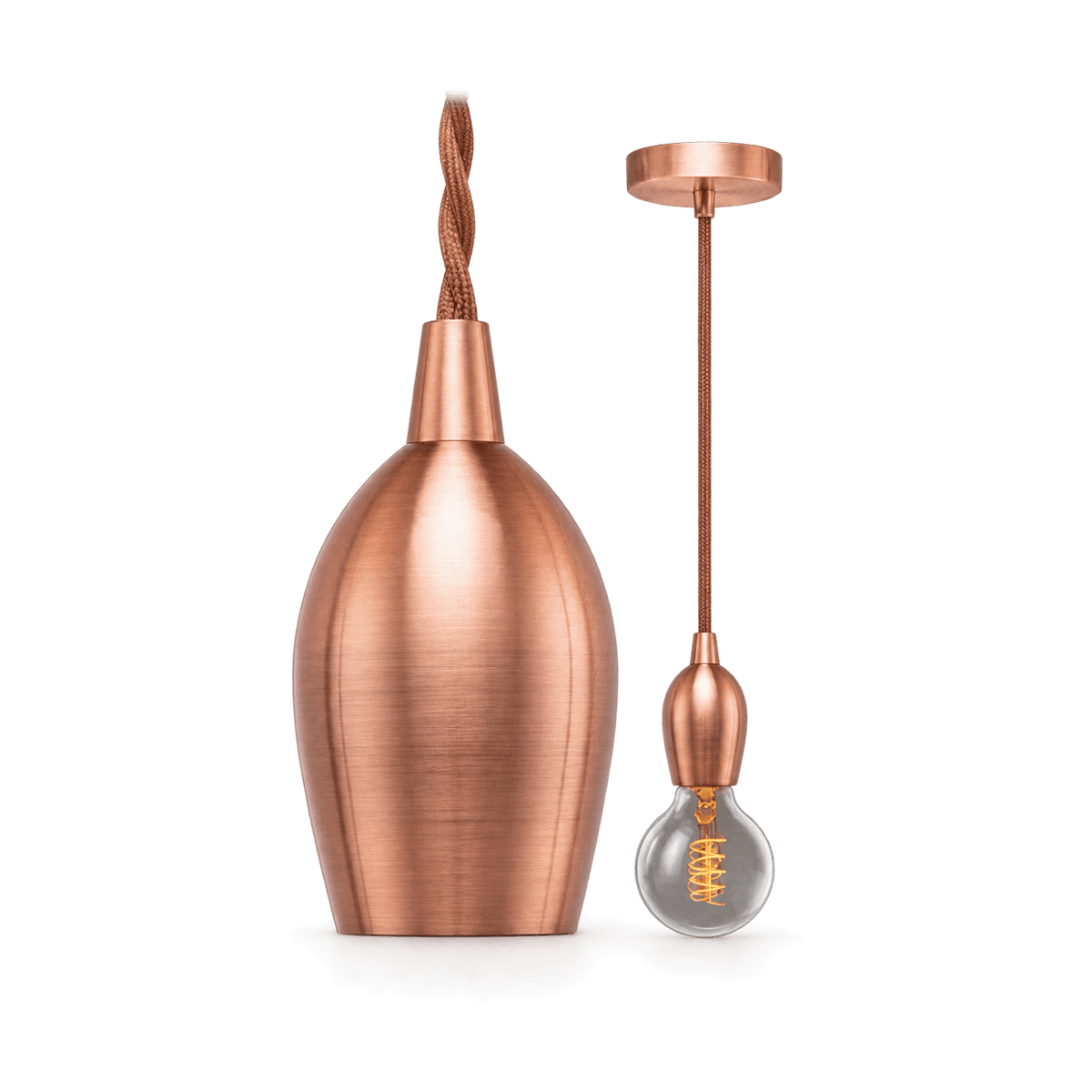 Copper Pendant Light - transparent background