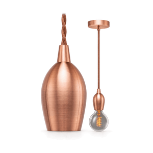 Copper Pendant Light - white background