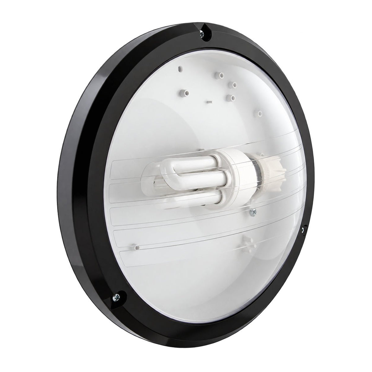 Bulkhead Light Black - IP44 Indoor/Outdoor — white background