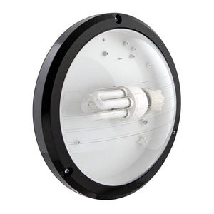 Bulkhead Light Black - IP44 Indoor/Outdoor — white background
