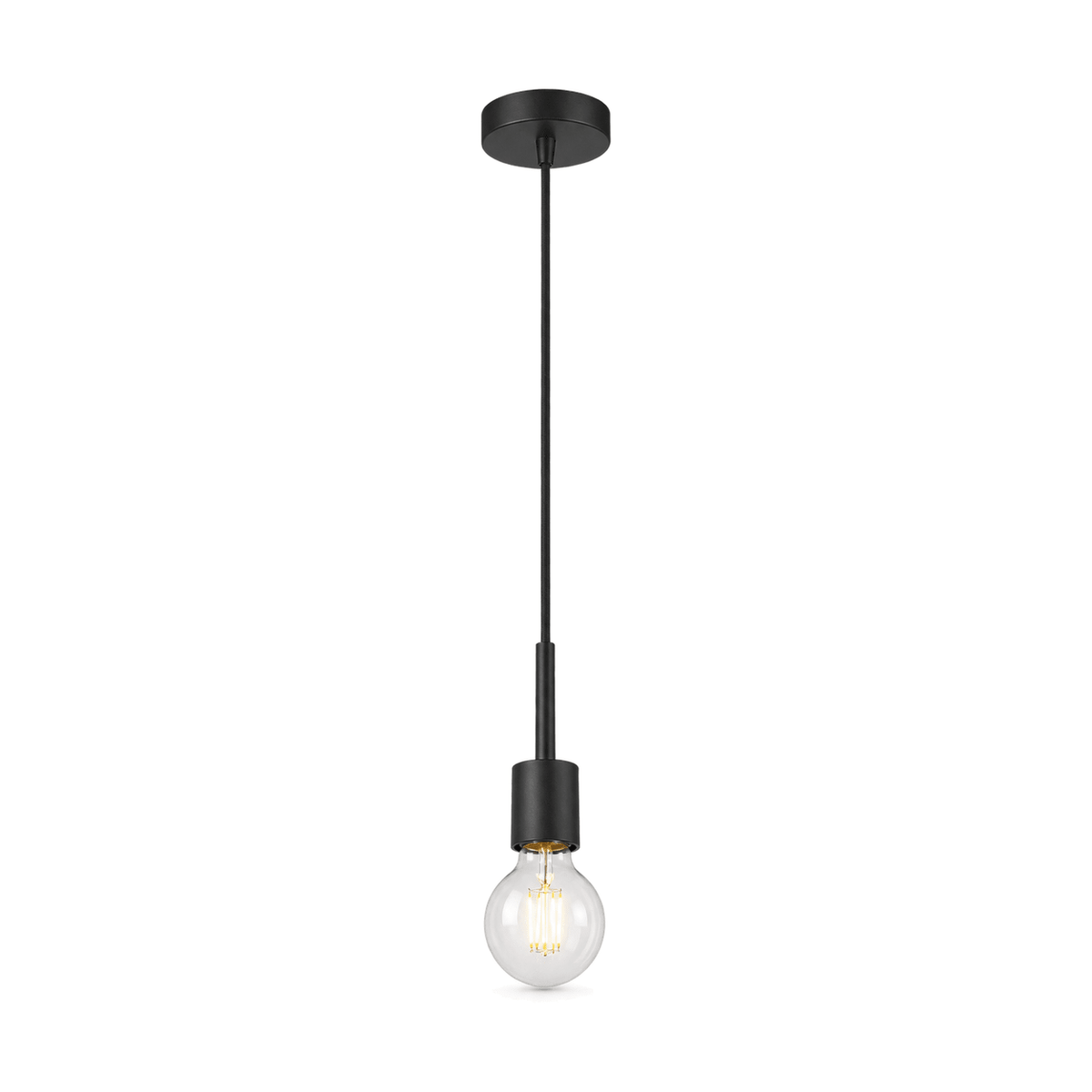 Black Pendant Light - white background