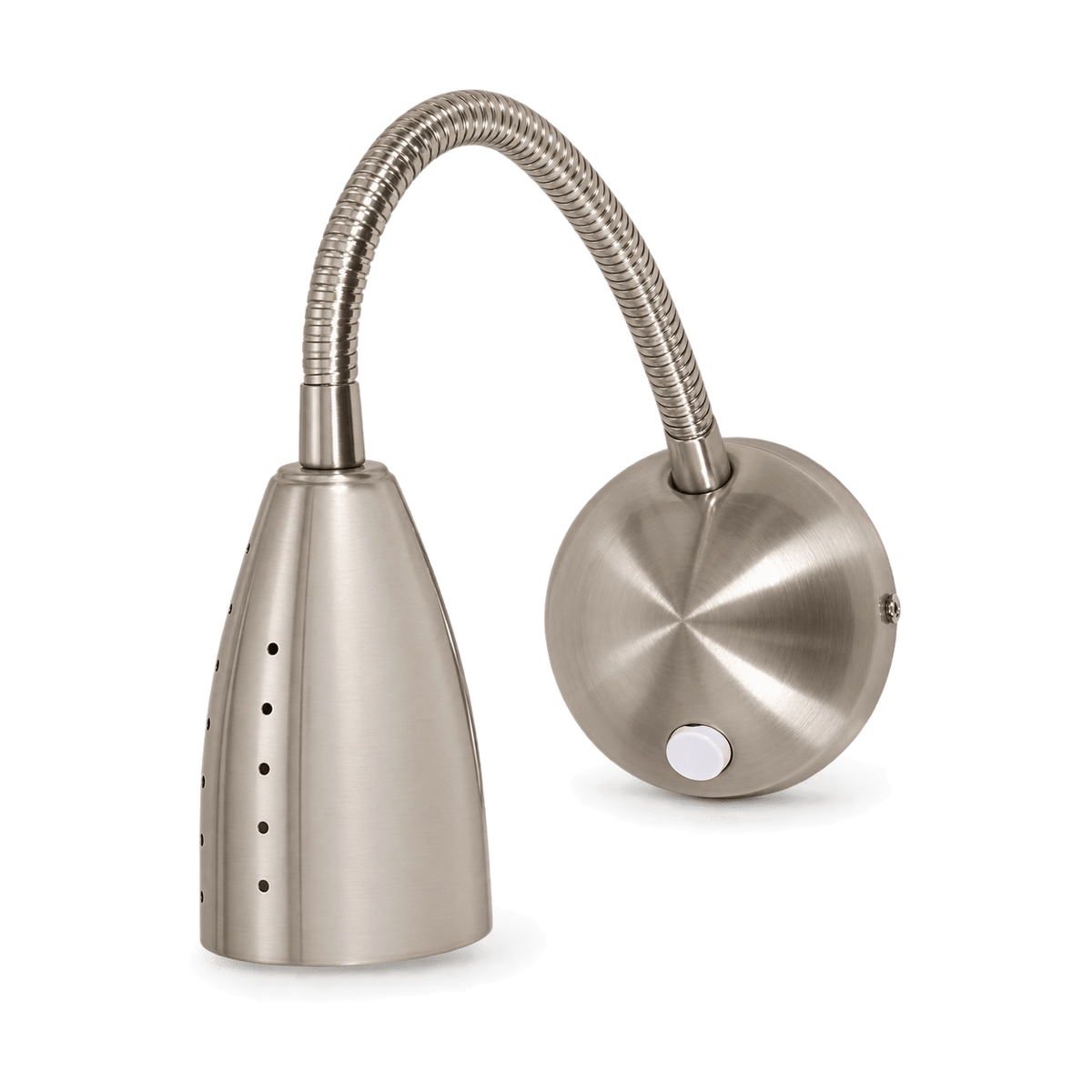 Satin Chrome Indoor Wall Light - transparent background