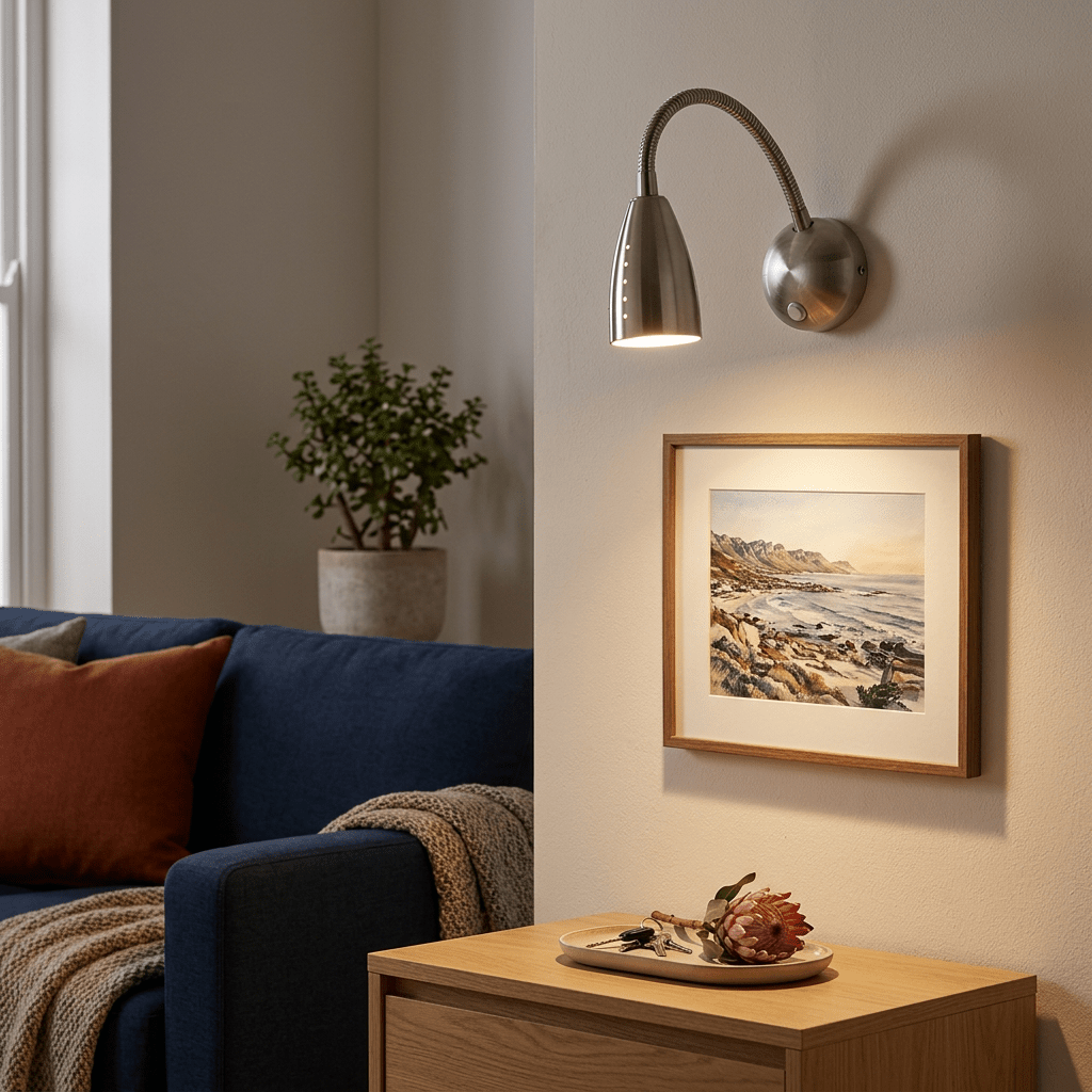 Satin Chrome Indoor Wall Light