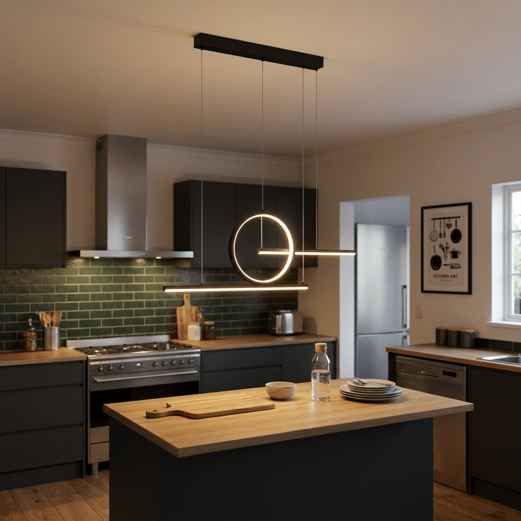 Pendulum Black LED Pendant Light