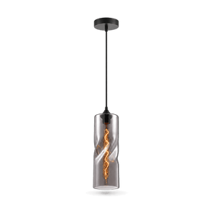 Smoke Glass Pendant Light - transparent background