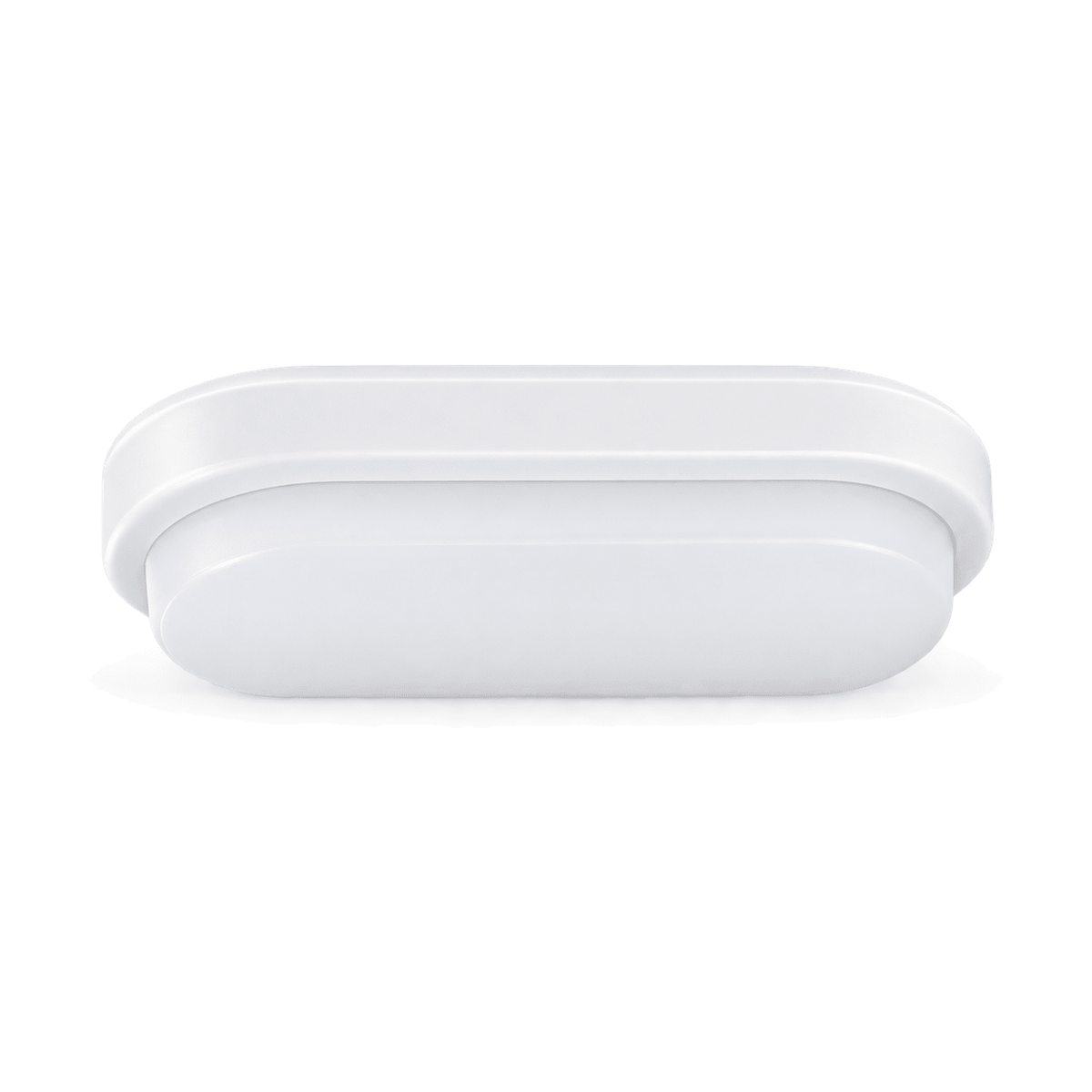 Coastal White LED Oval Bulkhead - white background